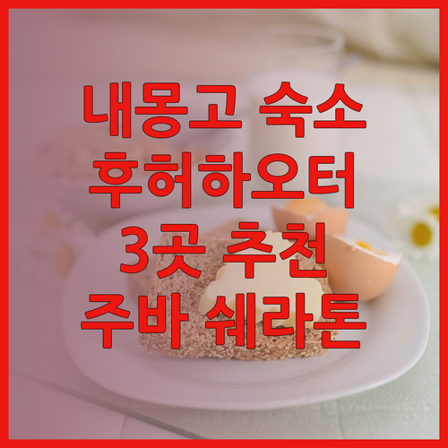 내몽고 여행 숙소 추천 후허하오터 3