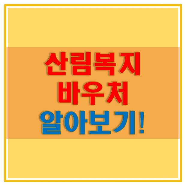  산림복지 바우처 (산림복지서비스이용권) 신청 대상 및 지원금액, 사용처 확인과 이용 방법에 대해서 알아보자!