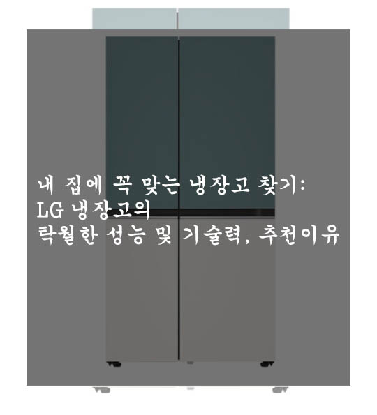 내 집에 꼭 맞는 냉장고 찾기: LG 냉장고의 탁월한 성능 및 기술력&#44; 추천이유