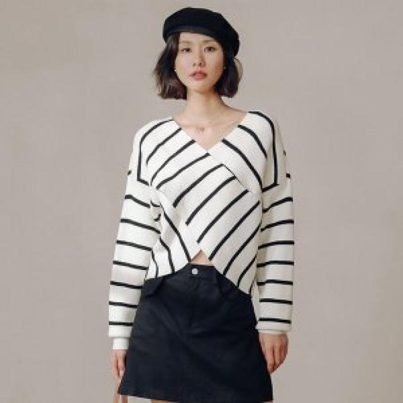 랭썬 and striped knit