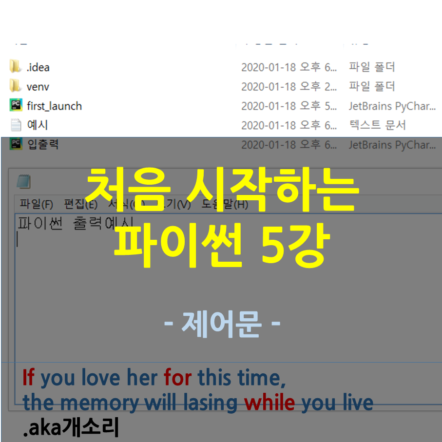  처음 시작하는 파이썬 강좌 - 5화 제어문