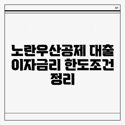 노란우산공제 대출 이자금리 한도조건 정리