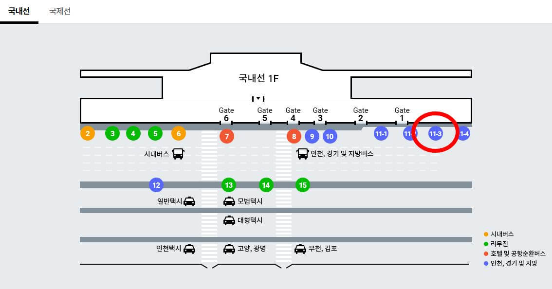 4300-2번 김포공항 국내선 탑승위치