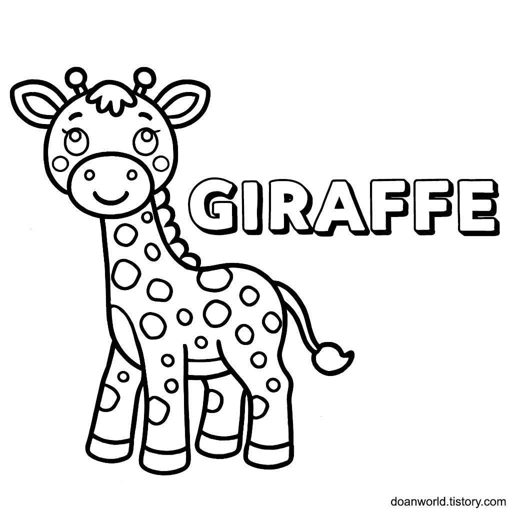 Giraffe Coloring Page