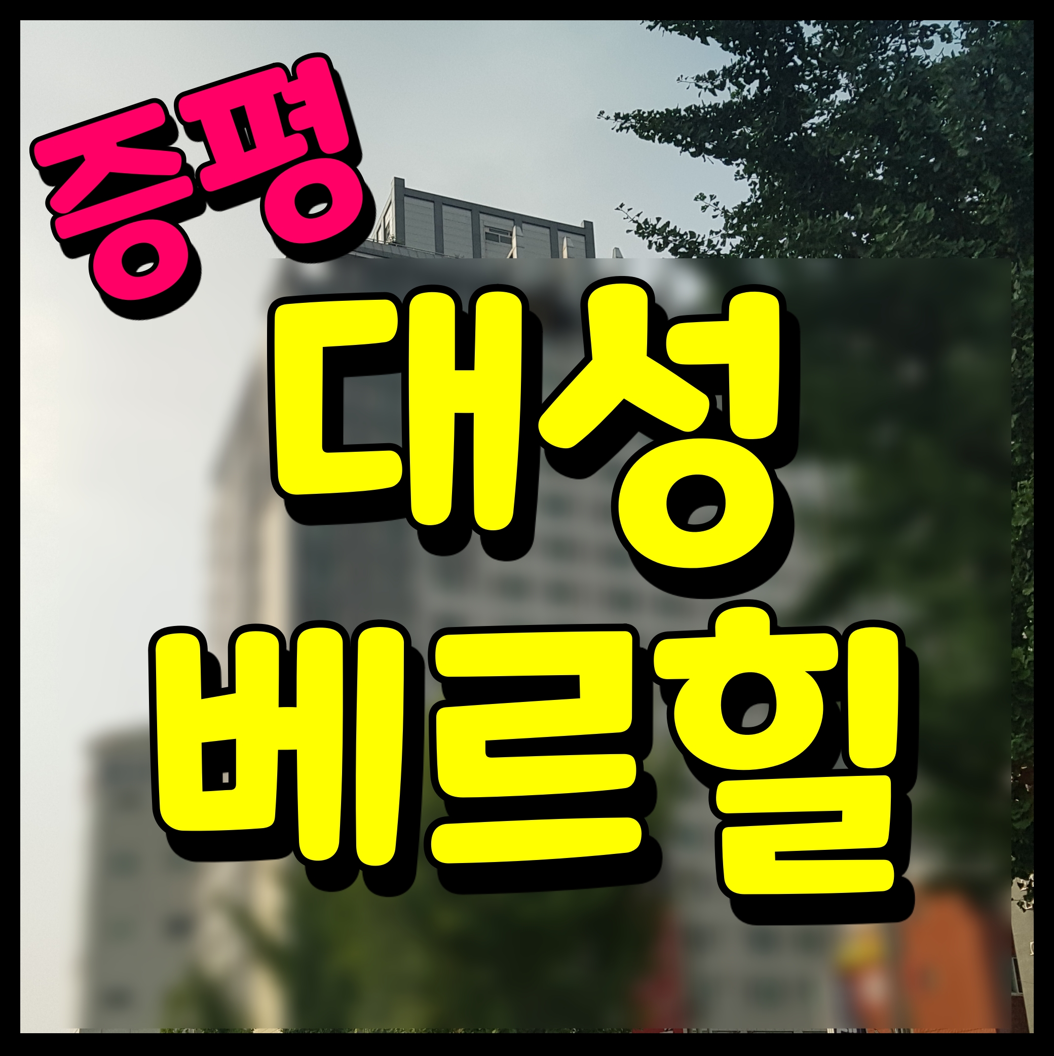  증평 대성베르힐 아파트 장동리 분양 전환 세대 정보 공유