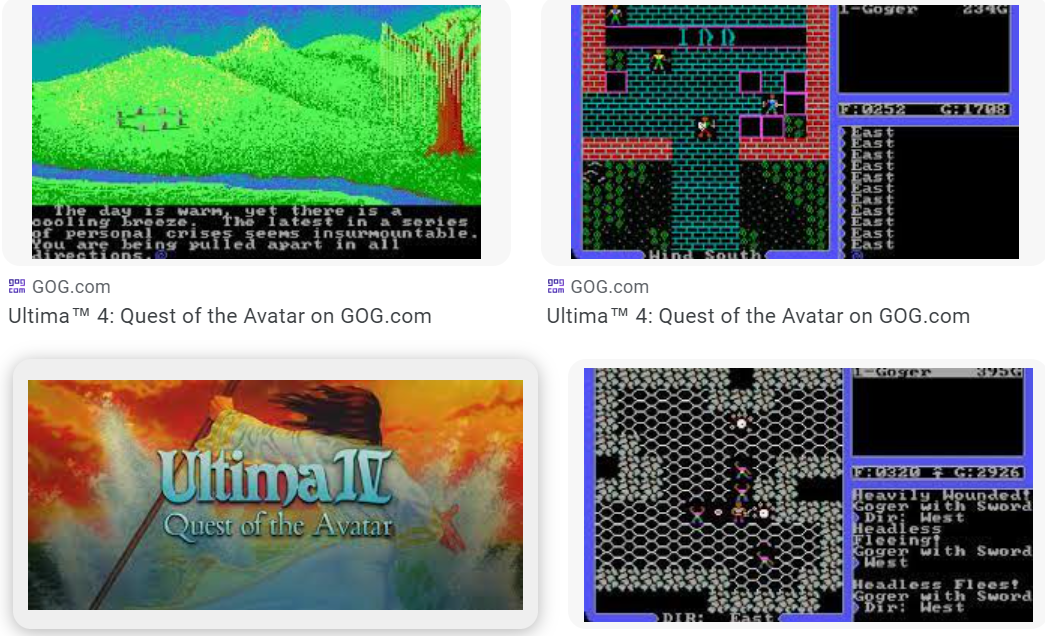 울티마4 (Ultima 4: Quest of the Avatar) 무료 판타지 롤플레잉 게임 다운로드
