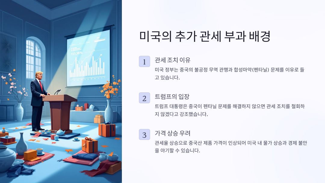미국의 추가 관세 부과와 그 배경