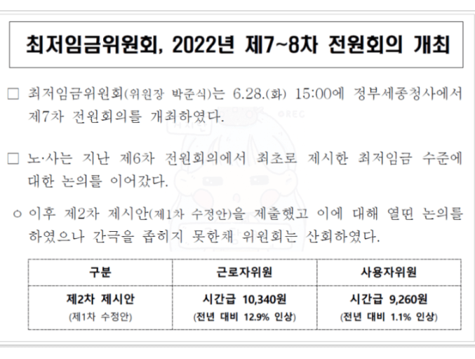  2023년 최저임금 / 최저시급, 월급, 연봉, 주휴수당 포함 시급 정리