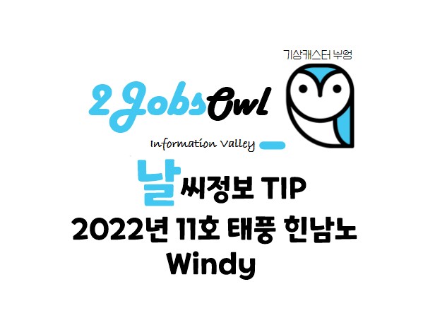 날씨정보 TIP 2022년 제11호 태풍 힌남노 - Windy