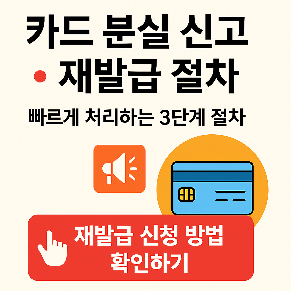 카드 분실 신고부터 재발급까지 – 빠르게 처리하는 3단계 절차