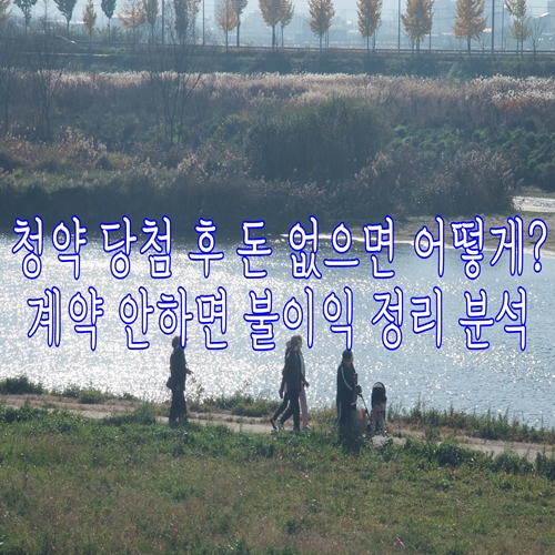  청약 당첨 후 돈 없으면 어떻게? 계약 안하면 불이익 정리 분석