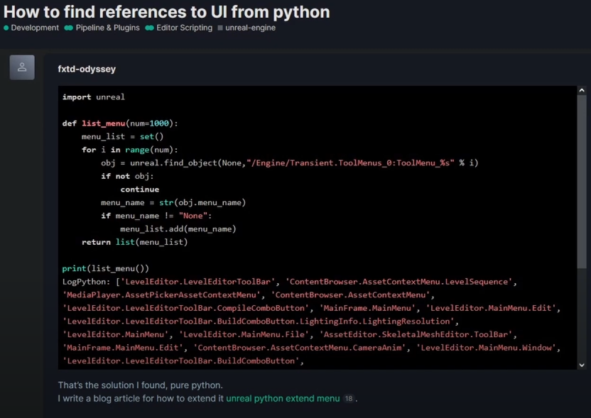 [Unreal Python] How to find references to UI form python