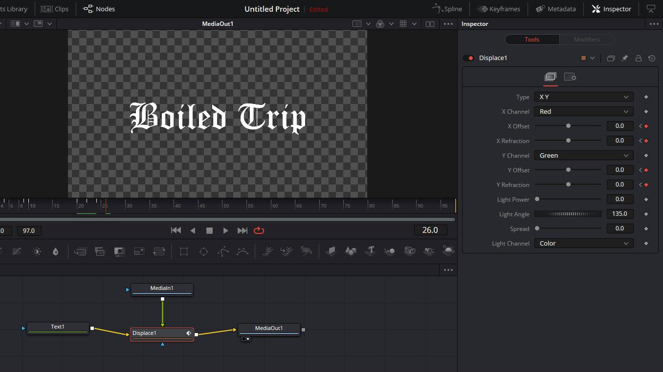 displace 노드 키프레임 설정6