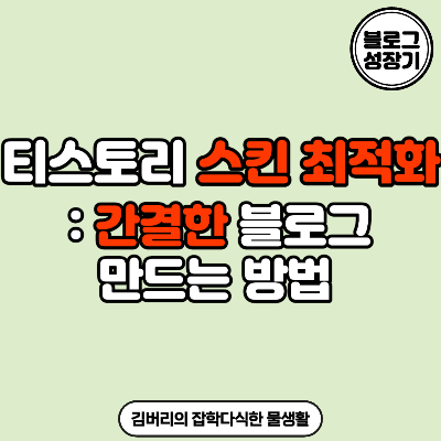  티스토리 스킨 선택 및 설정 방법: 최적화 첫걸음