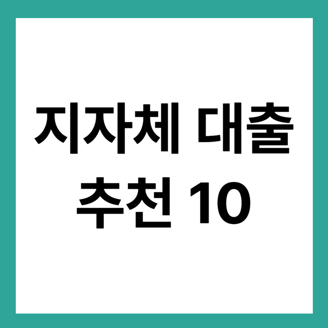 지자체 대출