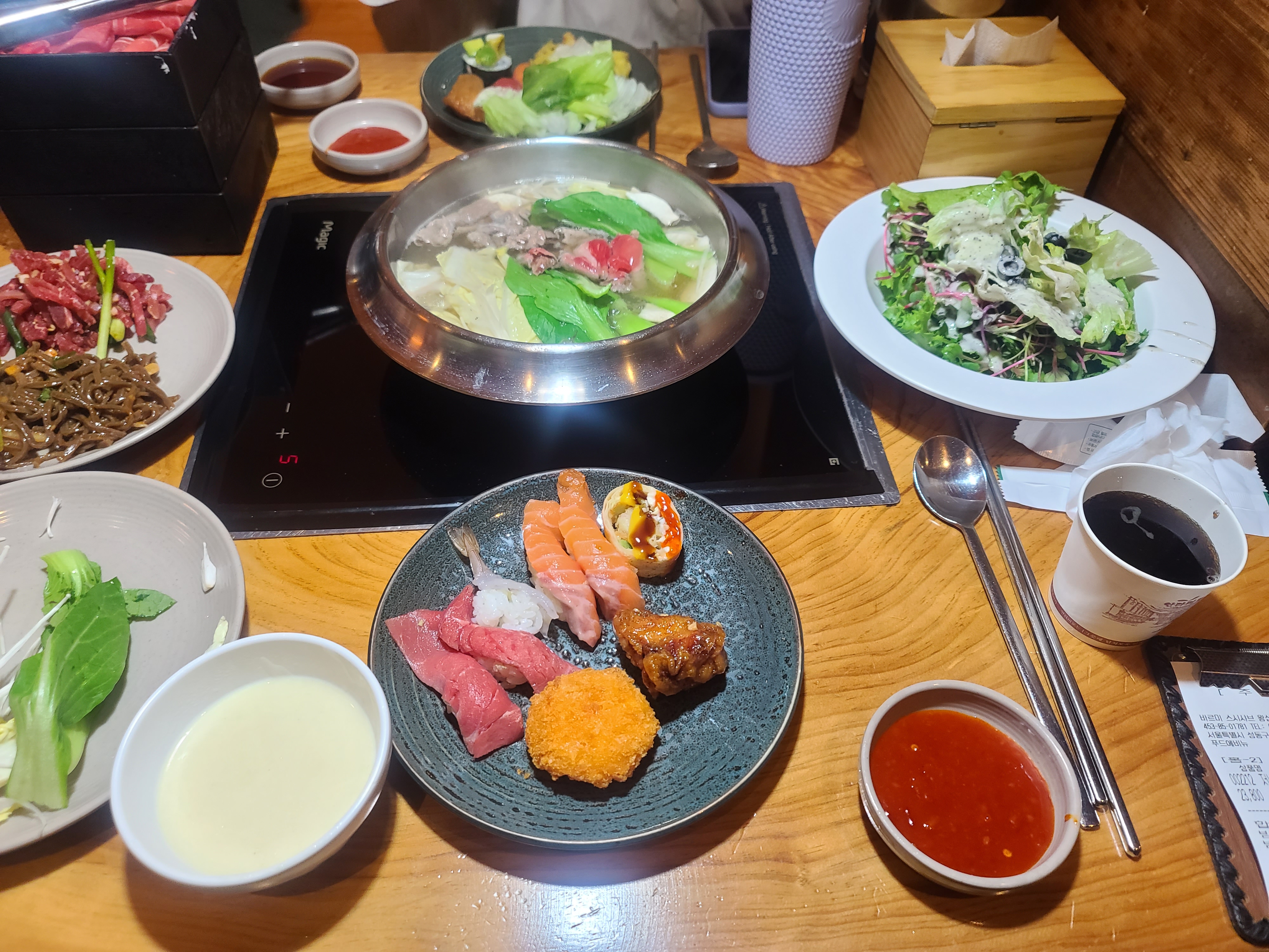  왕십리 엔터식스 맛집 바르미스시샤브 샤브샤브 무한리필 & 스시뷔페