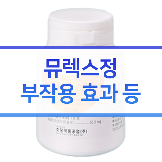  뮤렉스정 부작용 효과 살펴보기