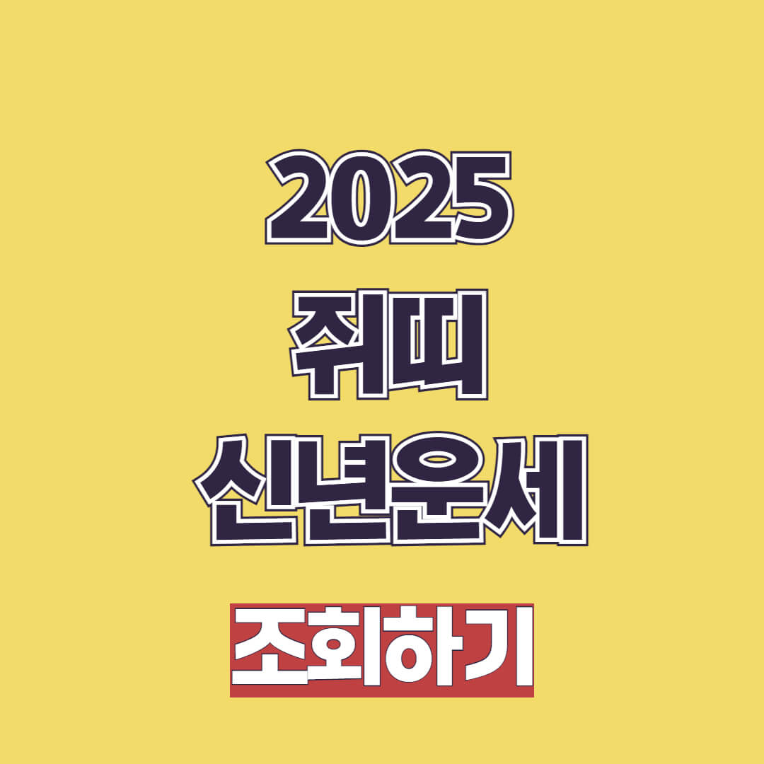 2025년 쥐띠 신년운세 연령별 운세 총합, 재물운, 건강운, 애정운