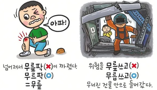무릎쓰고 무릅쓰고 맞춤법 맞는 표현 예시_1