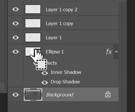컨트롤 키를 누른채 레이어 썸네일을 마우스로 클릭