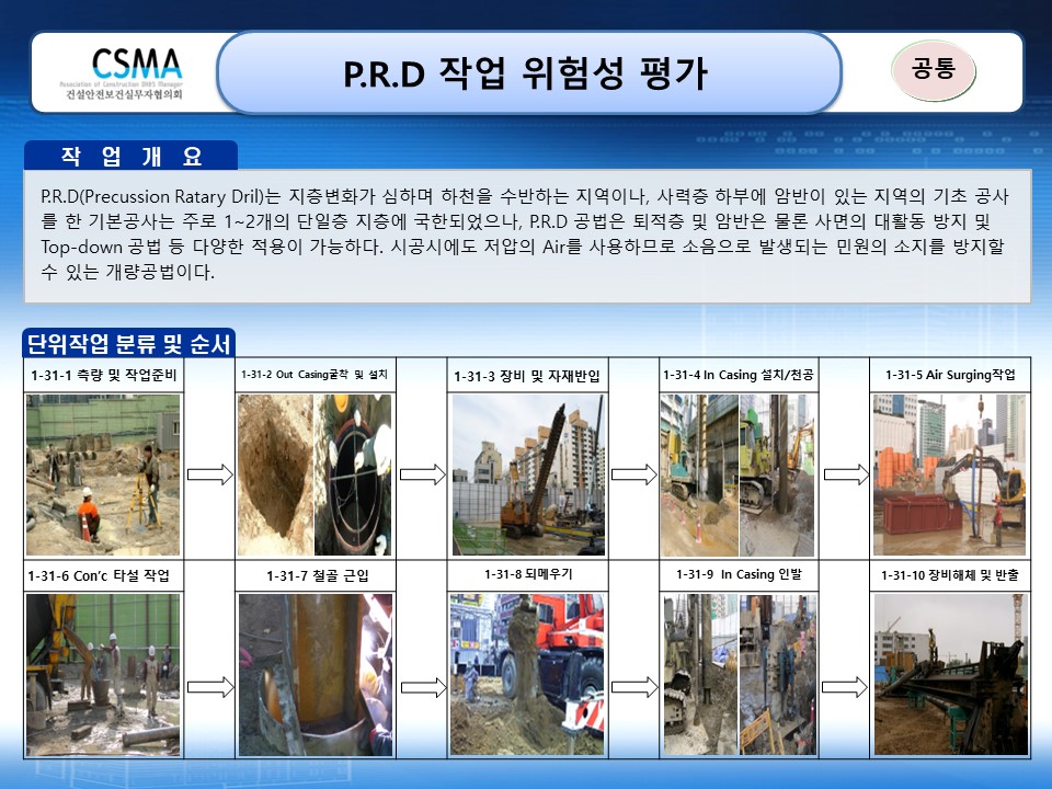  [건설공사 안전비법]_기초 P.R.D공법 위험성평가