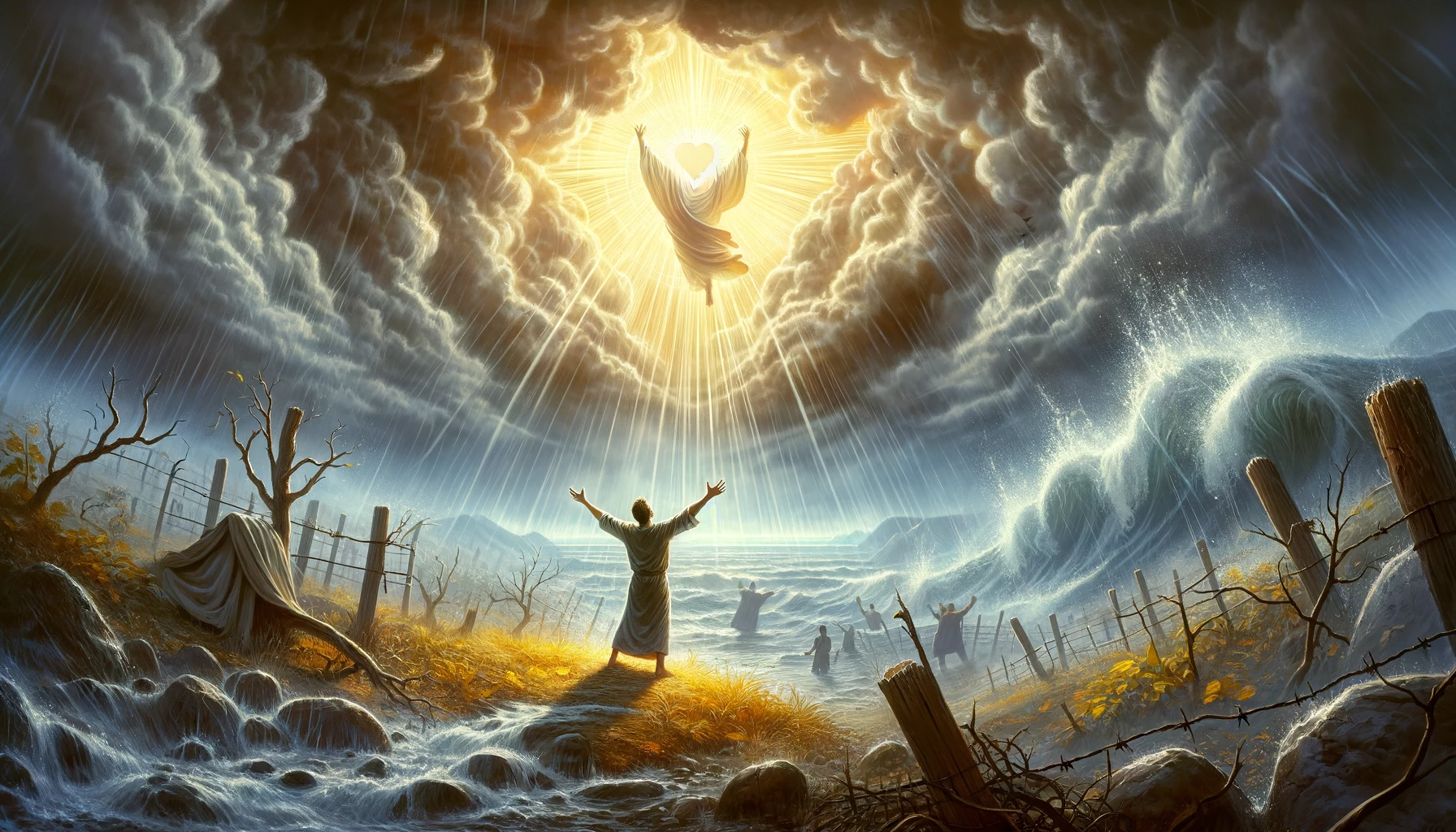 고난이 올 때 오히려 주님의 사랑을 보며 찬양할 것 - Here is the bright and uplifting image depicting the act of praising the Lord and recognizing His love during times of adversity. It conveys a sense of joy&amp;#44; peace&amp;#44; and resilience in the face of challenges. 고난이 올 때 오히려 주님의 사랑을 보며 찬양할 것 - Here is the bright and uplifting image depicting the act of praising the Lord and recognizing His love during times of adversity. It conveys a sense of joy&amp;#44; peace&amp;#44; and resilience in the face of challenges.