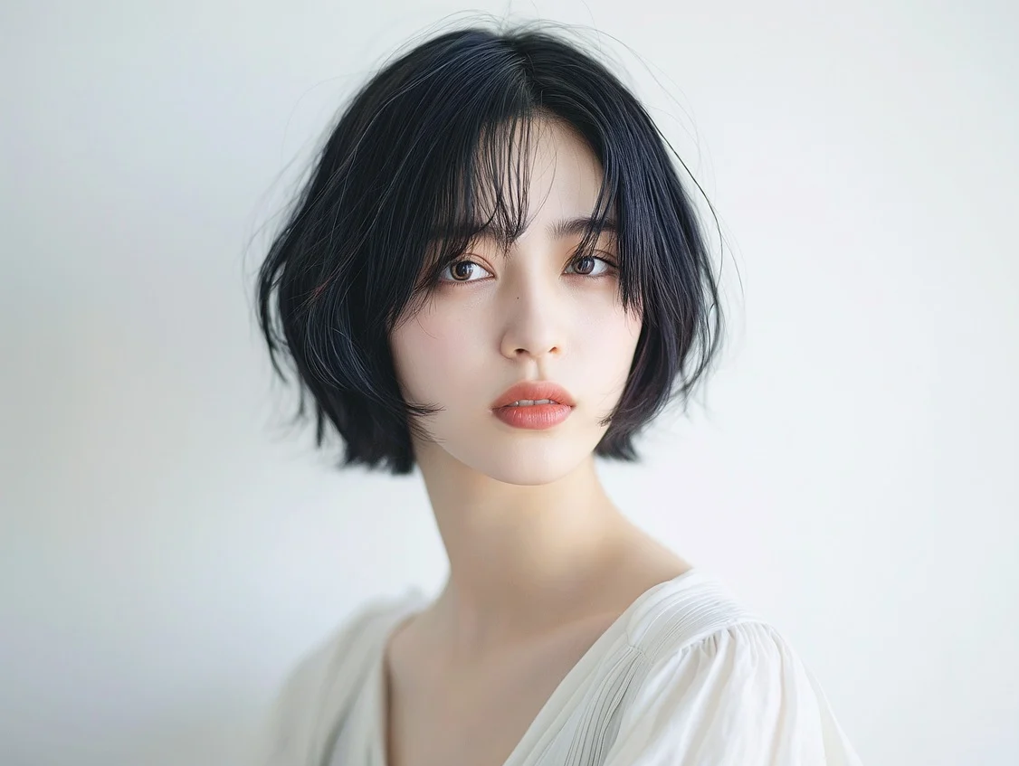 단발머리 아시아 여성