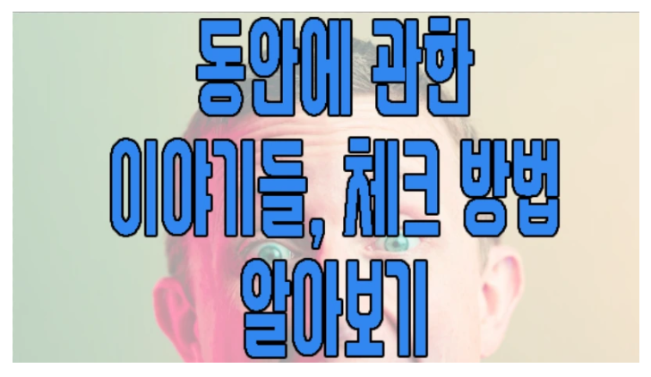 동안 체크에 관한 글 보러 가기 링크 사진