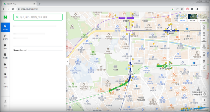 네이버지도-홈페이지