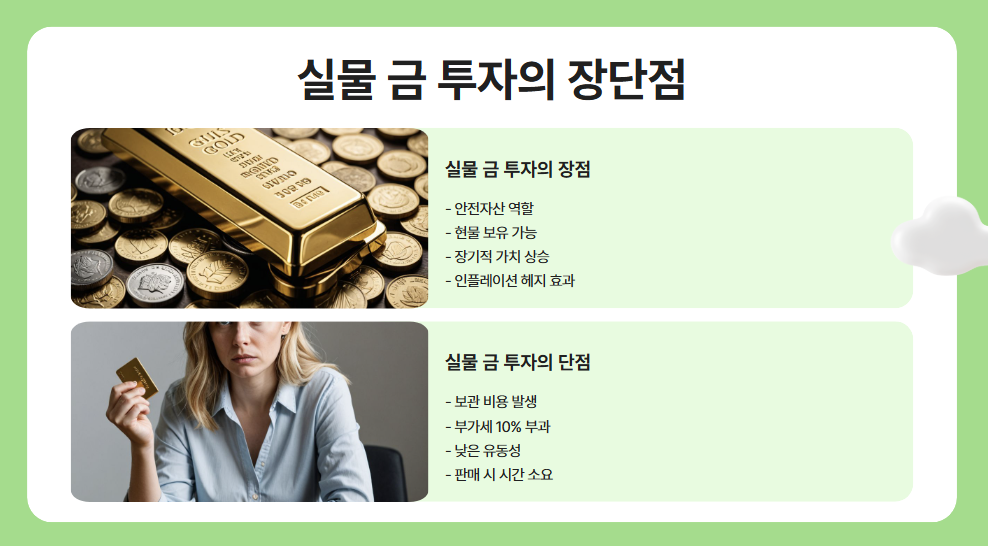 실물 금 투자의 장점과 단점