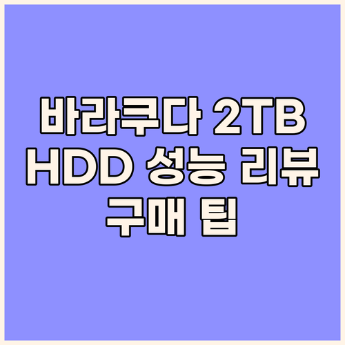 씨게이트 바라쿠다 2TB HDD 성능