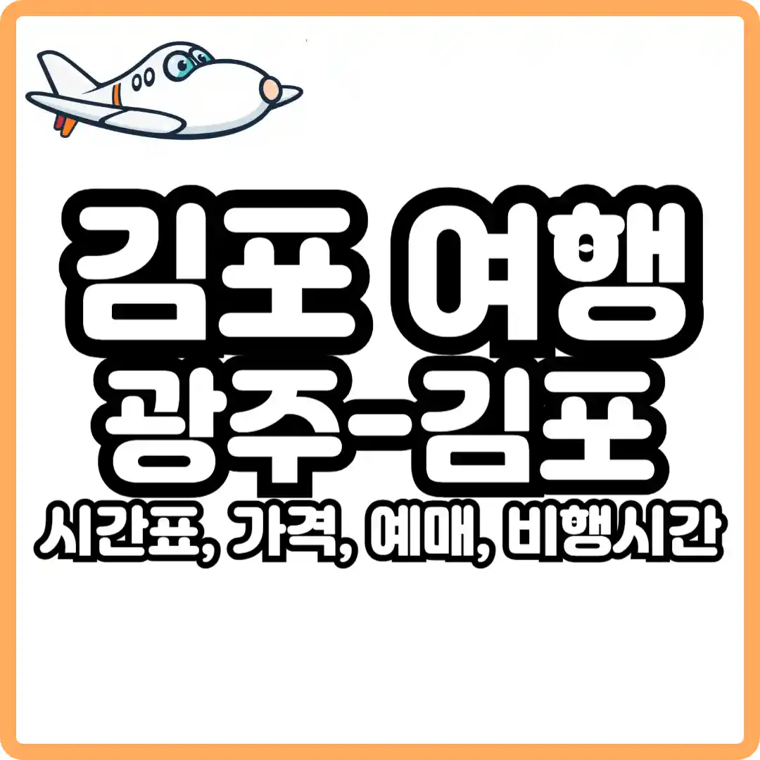 광주 김포 비행기