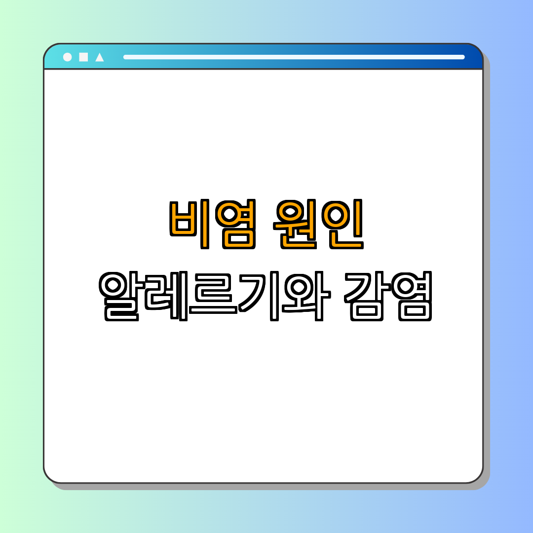3. 비염의 원인