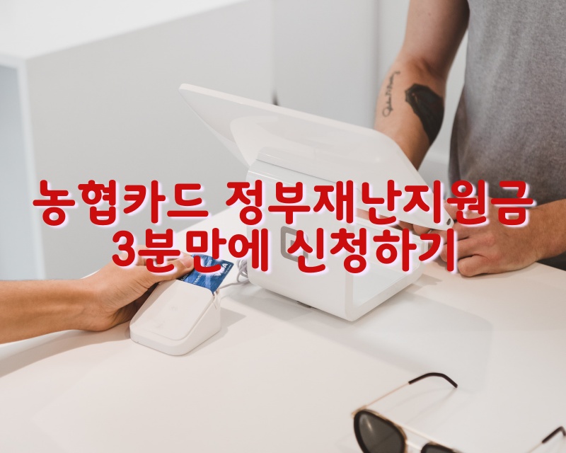  농협카드 정부재난지원금 신청방법 -3분만에 신청하기