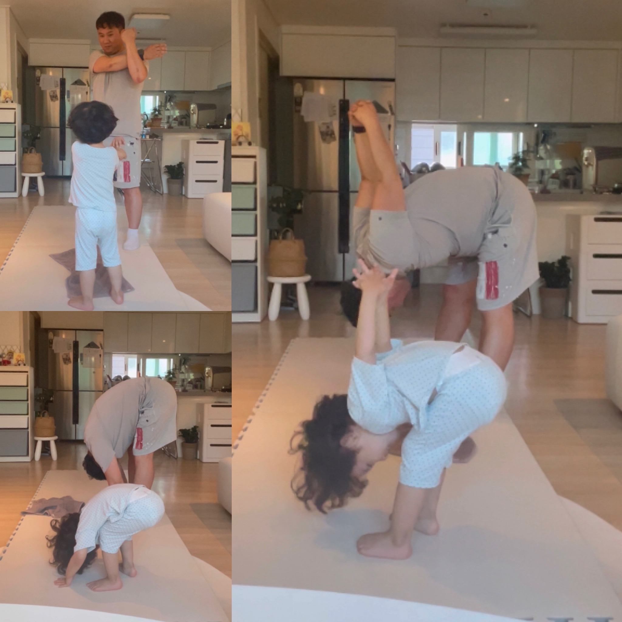  아이와 함께하는 맨몸운동(ft.freeletics) Work out with my kid up