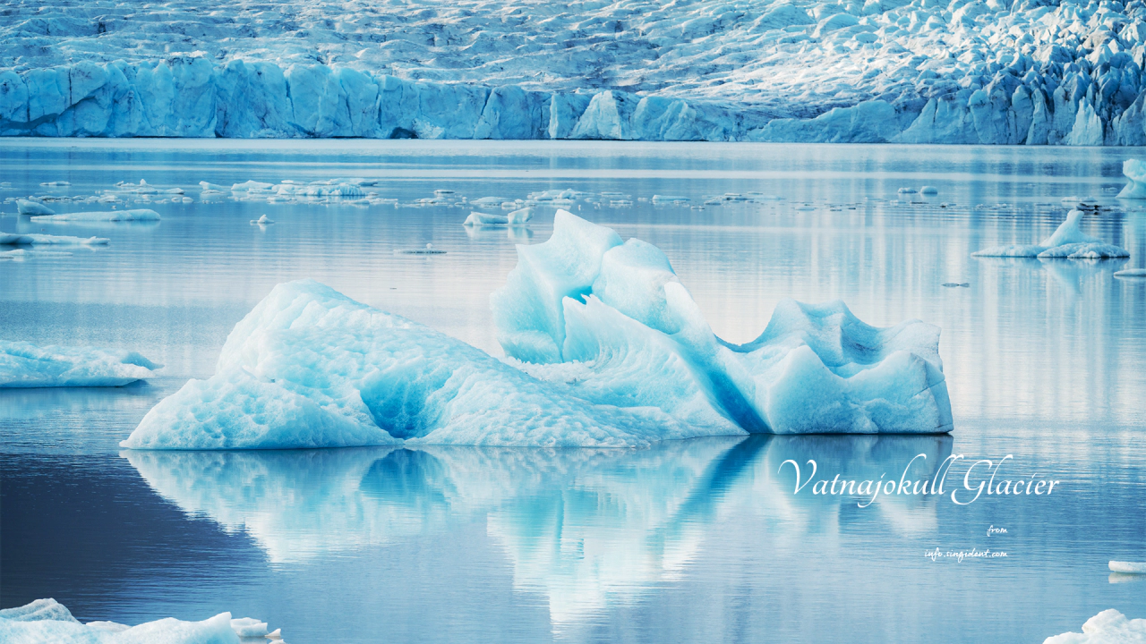 14 빙하 조각들 C - Vatnajokull Glacier 여름배경화면