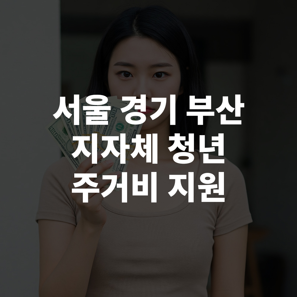 2025 서울·경기·부산 지자체 청년 주거비 지원 정책 비교