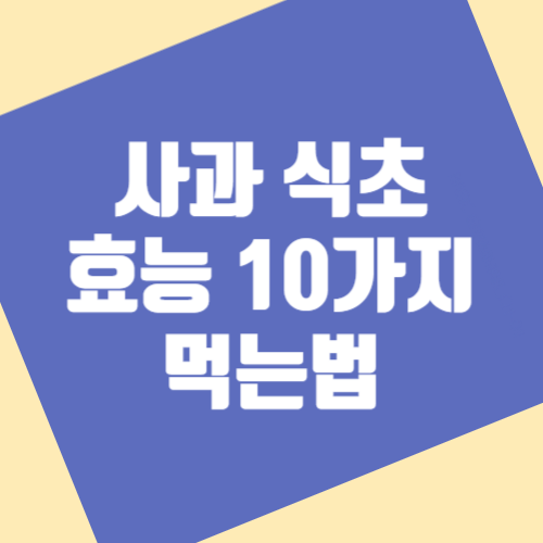  사과식초의 효능 확인하고 먹는법