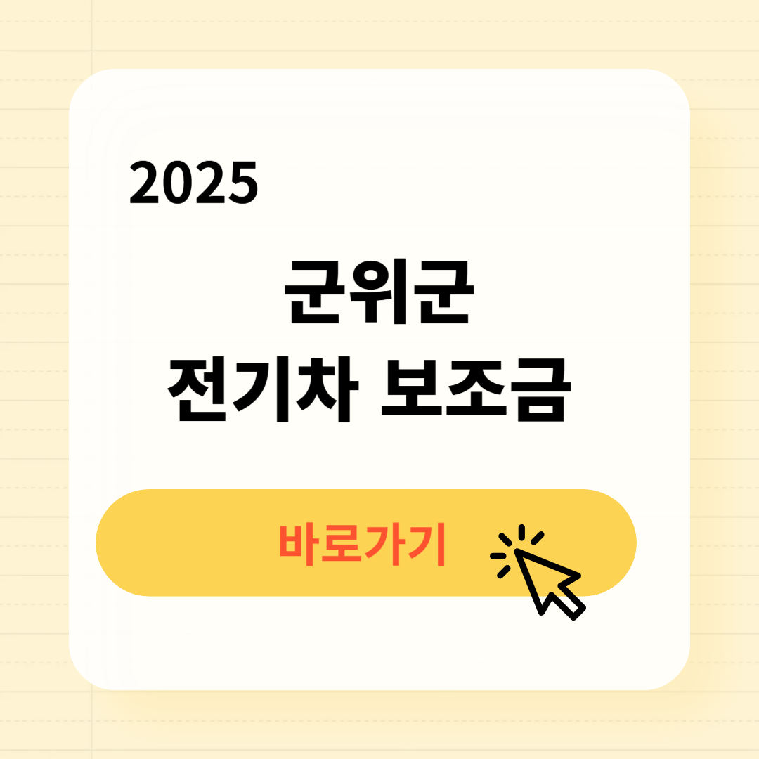 2025 군위군 전기차 보조금