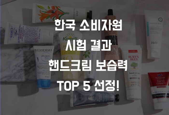  보습력 좋은 핸드크림 TOP 5 선정 (feat. 한국소비자원 시험 결과)