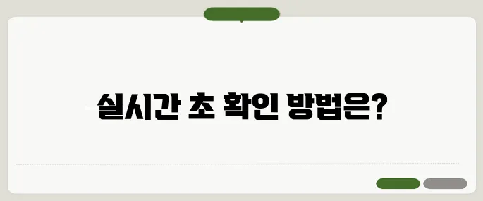현재시간 초단위 실시간 확인 방법
