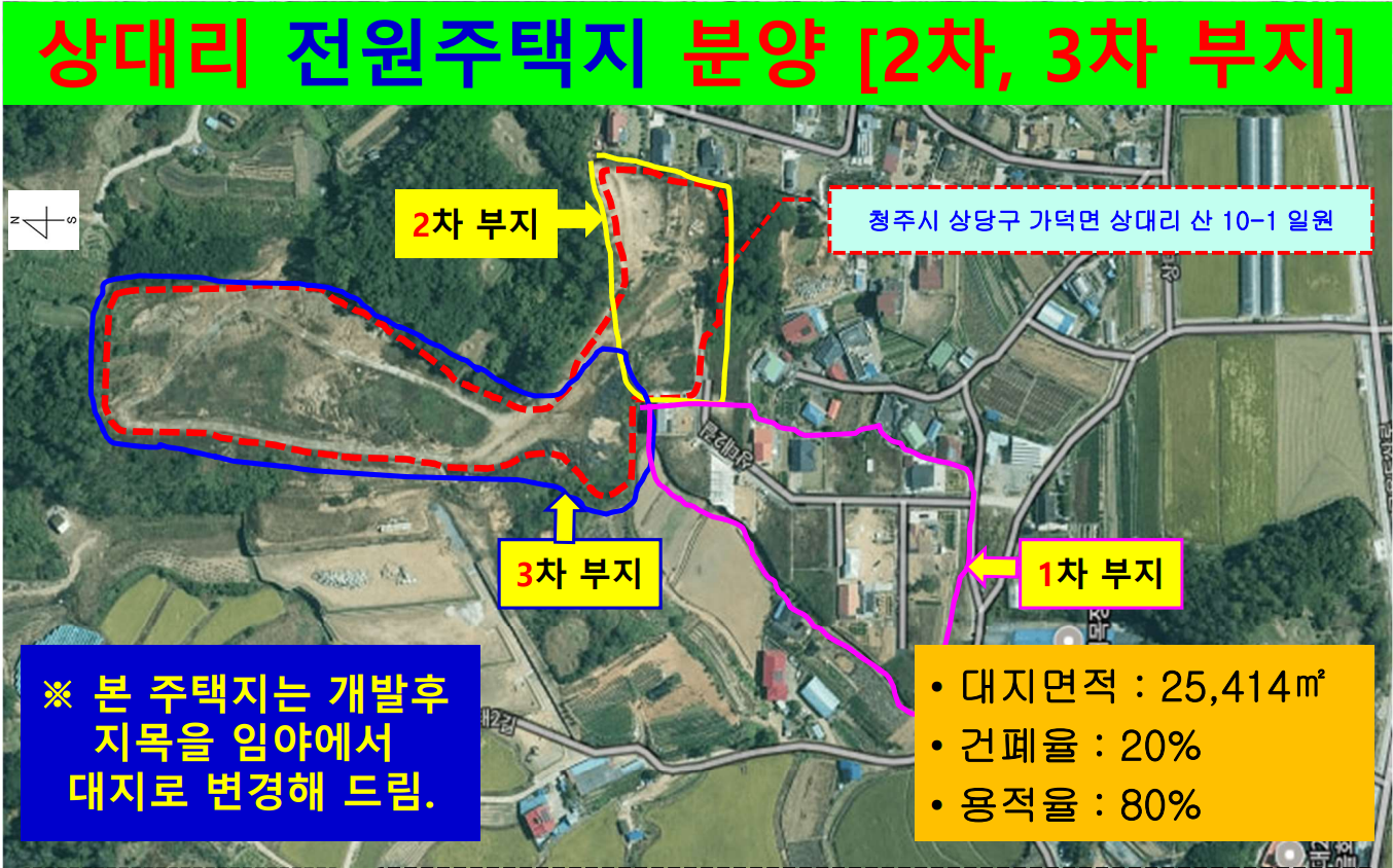  청주 상당구 상대리 전원주택 단지 분양