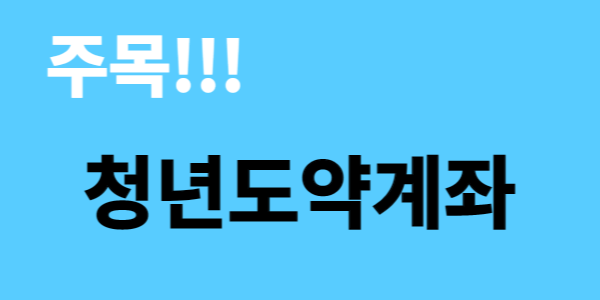  목돈 마련의 기회 '청년도약계좌' 자격조건 및 혜택