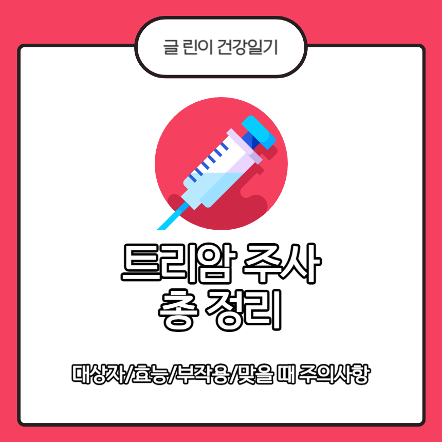  트리암 주사 총 정리