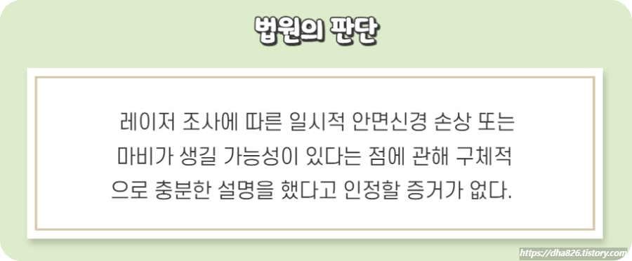 법원은 지방융해술 의사가 설명의무를 위반했다고 판단했다