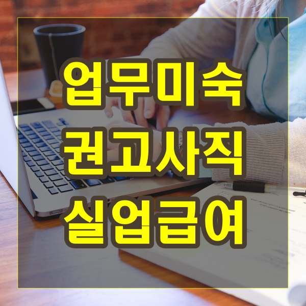 업무미숙 권고사직 실업급여