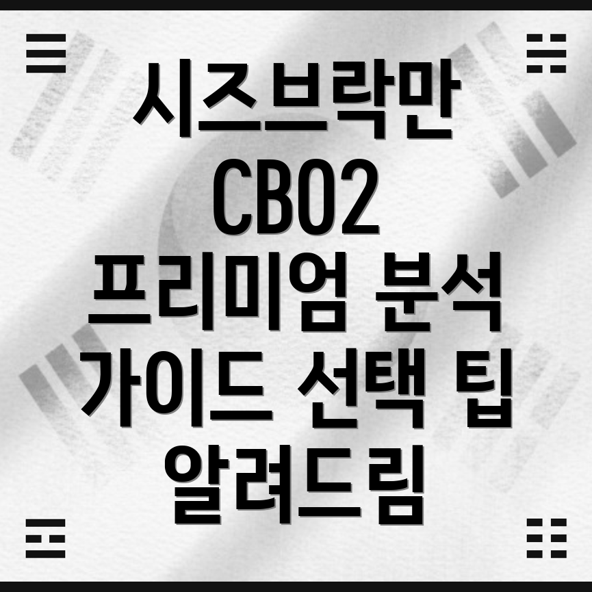 시즈브락만CB02프리미엄상세분석선택가이드