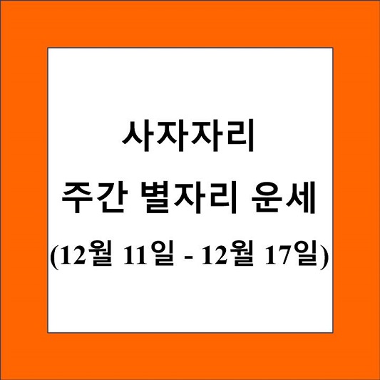 사자자리 주간 별자리 운세 제목 상자