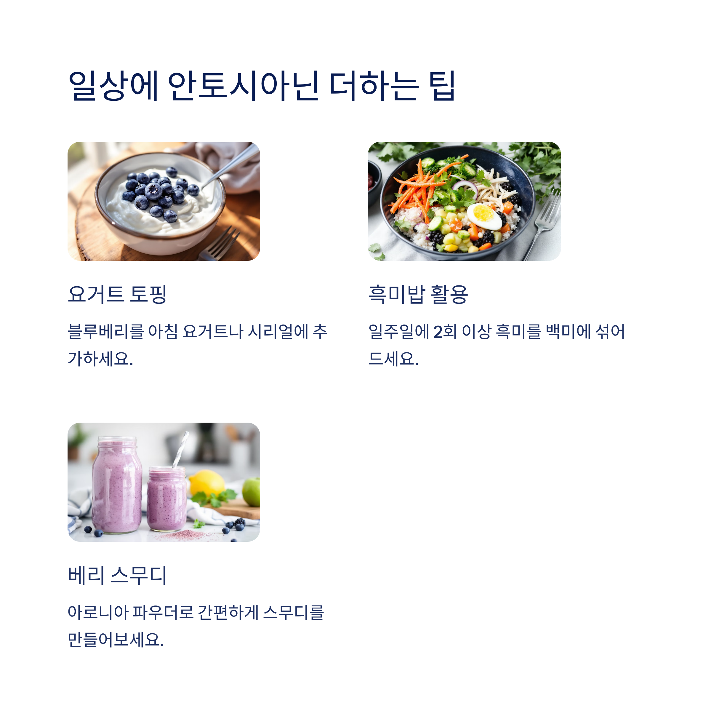 일상에 안토시아닌 더하는 팁