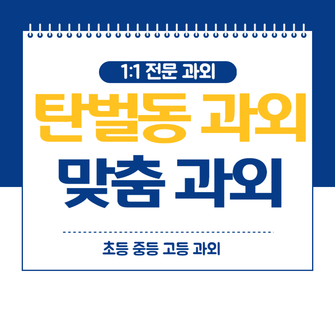  탄벌동 영어 수학 과외 중등 고등 내신관리 방문과외 과학 화상과외